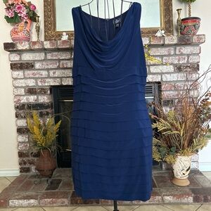 American Living Royal Blue Ruffle Tiered Women’s Dress Sz 16